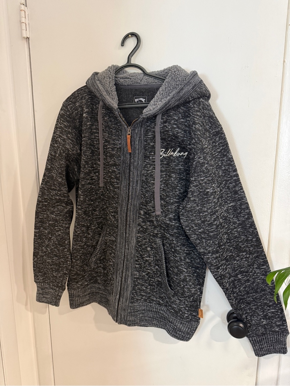 Billabong women’s Charcoal Hooded Zip Jacket